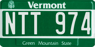 VT license plate NTT974