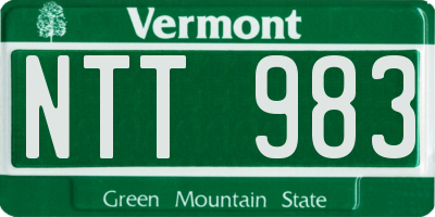 VT license plate NTT983