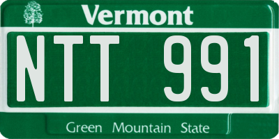 VT license plate NTT991