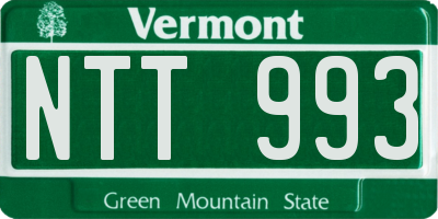 VT license plate NTT993
