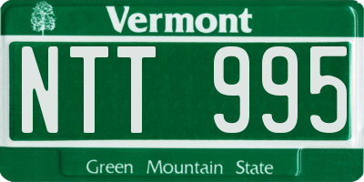 VT license plate NTT995