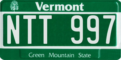 VT license plate NTT997