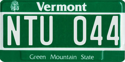 VT license plate NTU044