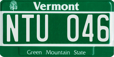 VT license plate NTU046