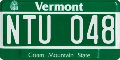 VT license plate NTU048