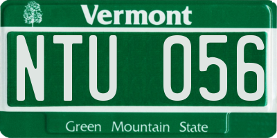 VT license plate NTU056