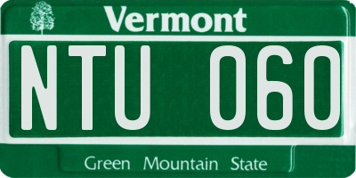 VT license plate NTU060