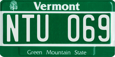 VT license plate NTU069