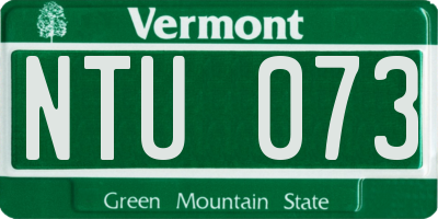 VT license plate NTU073