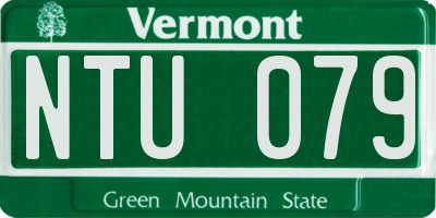 VT license plate NTU079