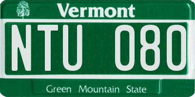 VT license plate NTU080