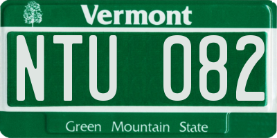 VT license plate NTU082