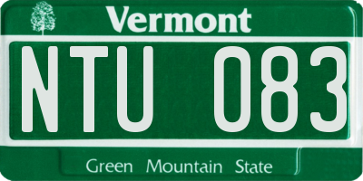 VT license plate NTU083