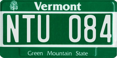 VT license plate NTU084