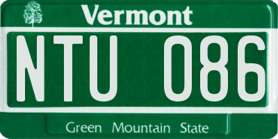 VT license plate NTU086