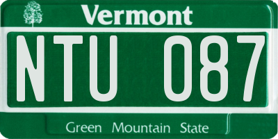 VT license plate NTU087