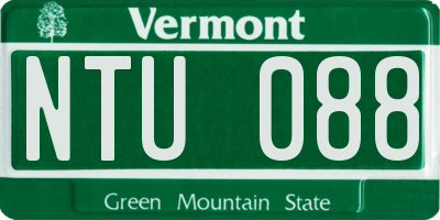 VT license plate NTU088