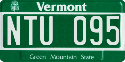 VT license plate NTU095