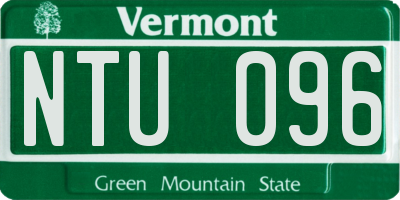 VT license plate NTU096