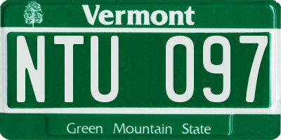VT license plate NTU097