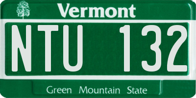 VT license plate NTU132