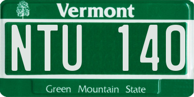 VT license plate NTU140