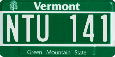 VT license plate NTU141