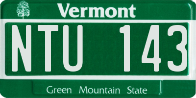 VT license plate NTU143