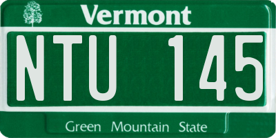 VT license plate NTU145