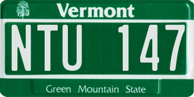 VT license plate NTU147