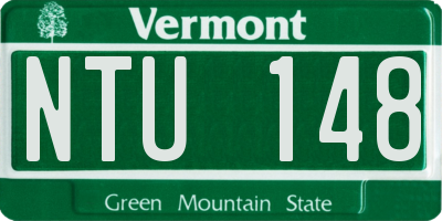 VT license plate NTU148