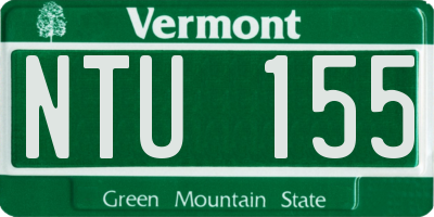VT license plate NTU155