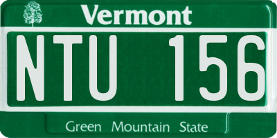 VT license plate NTU156