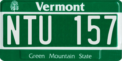 VT license plate NTU157