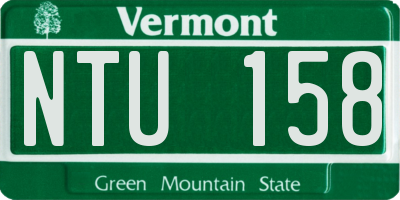 VT license plate NTU158