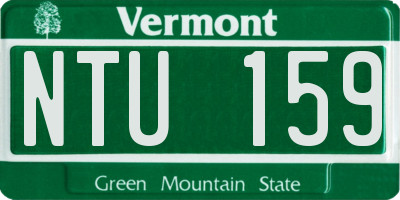 VT license plate NTU159