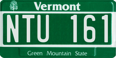 VT license plate NTU161