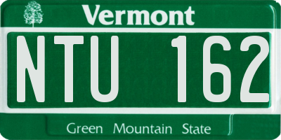 VT license plate NTU162