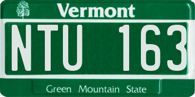 VT license plate NTU163