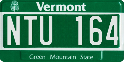 VT license plate NTU164