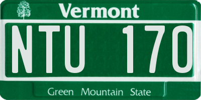 VT license plate NTU170