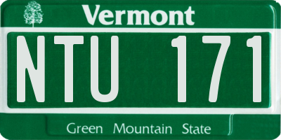 VT license plate NTU171