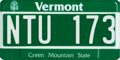 VT license plate NTU173