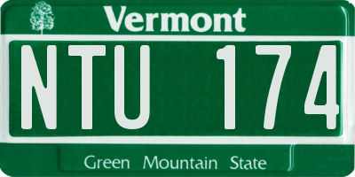 VT license plate NTU174