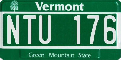 VT license plate NTU176