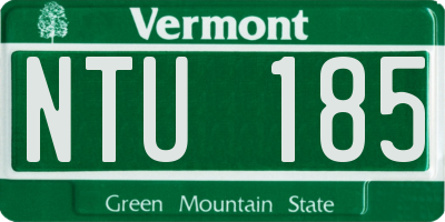 VT license plate NTU185