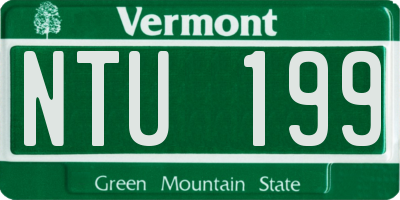 VT license plate NTU199