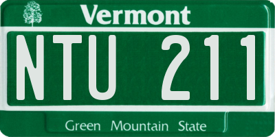 VT license plate NTU211