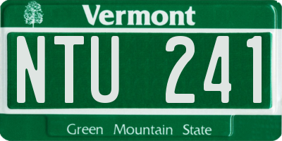 VT license plate NTU241