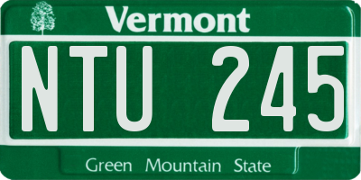 VT license plate NTU245